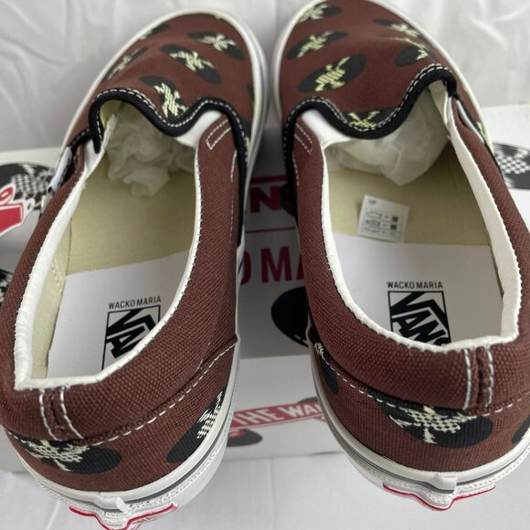 Vans Vault Og Classic Slip-O Wacko Maria, Brown/Records-VN0A45JK595 Men’s US 6.5 - Picture 4 of 10